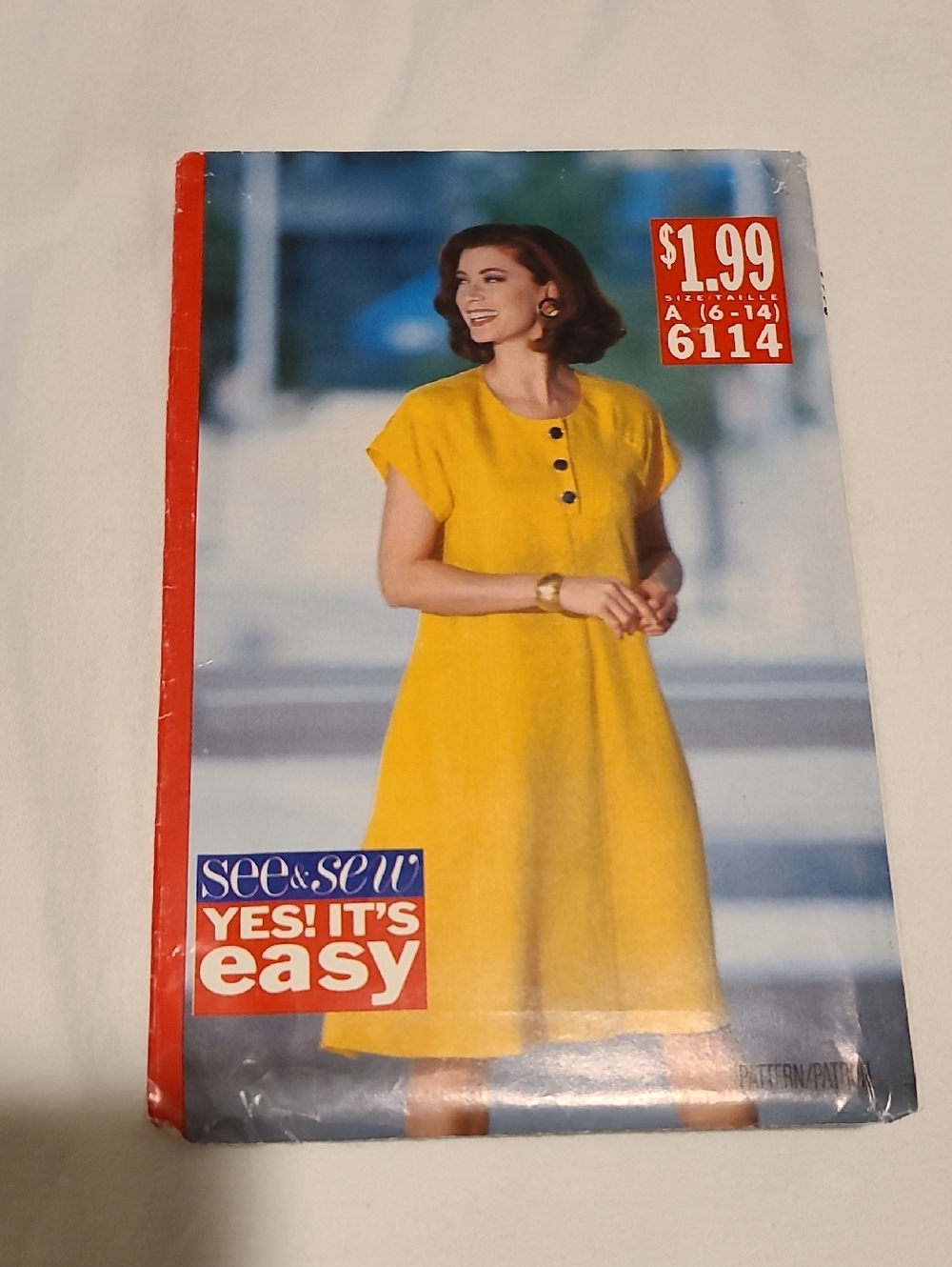 See & Sew Dress Pattern, #6114 Size 6-14
